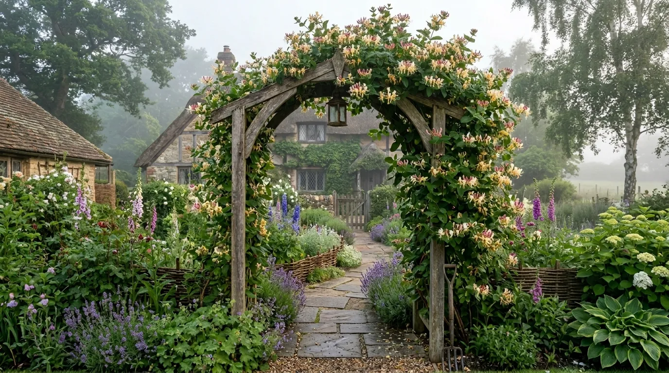 Honeysuckle Over an Archway